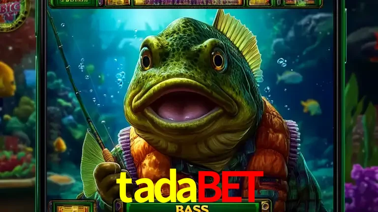 Personagem de peixe pescador do popular jogo de slot com tema de pescaria, uma das emocionantes opções de caça-níqueis para jogar e ganhar no cassino tadabet.
